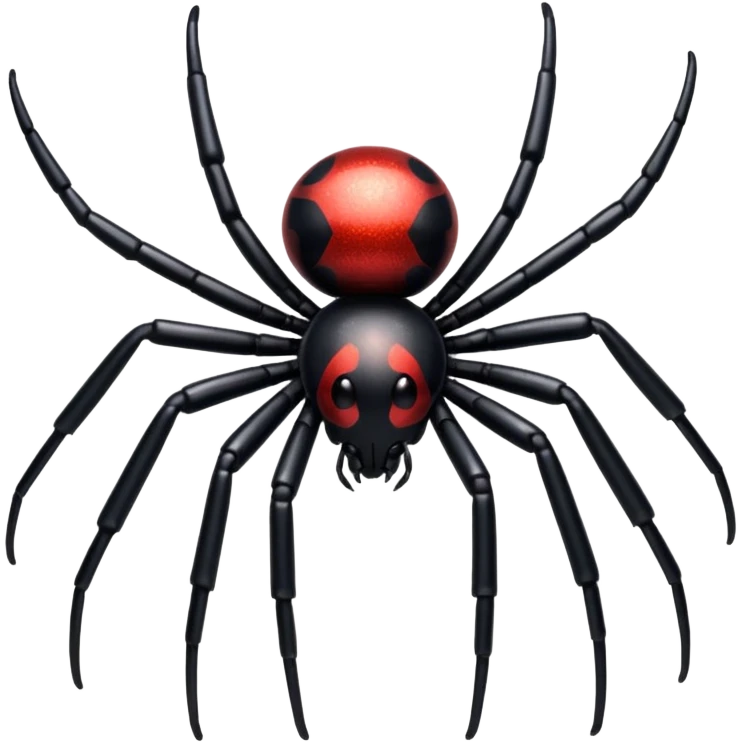 Glitter black widow emoji