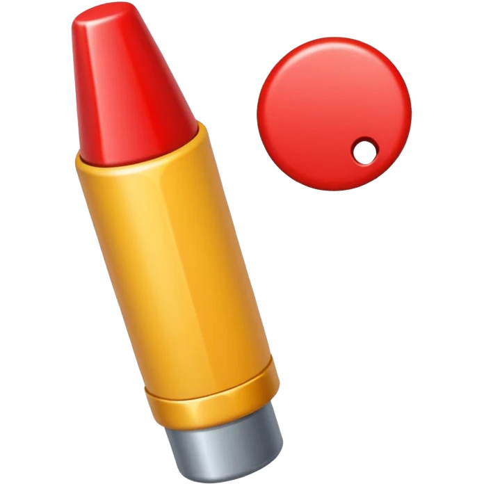 red pushpin with sharp metal tip emoji