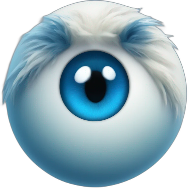 mono eye blue spheric creature emoji