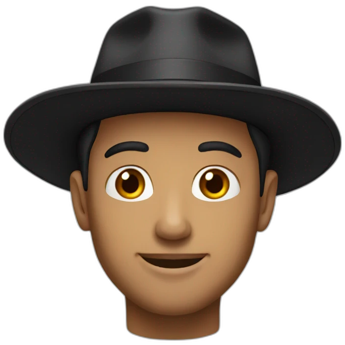 Man with black hat emoji