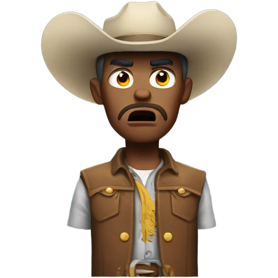 Angry cowboy emoji