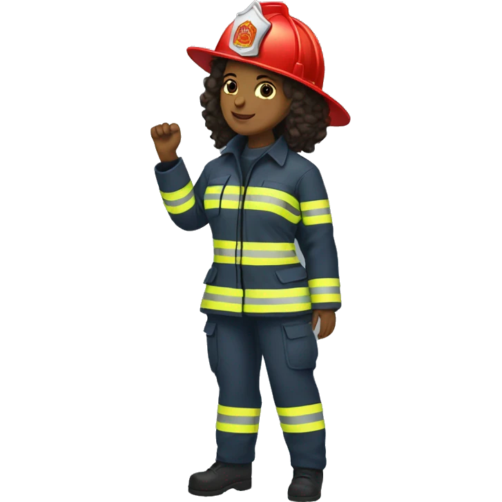fullbody wear firefighter uniforms woman emoji