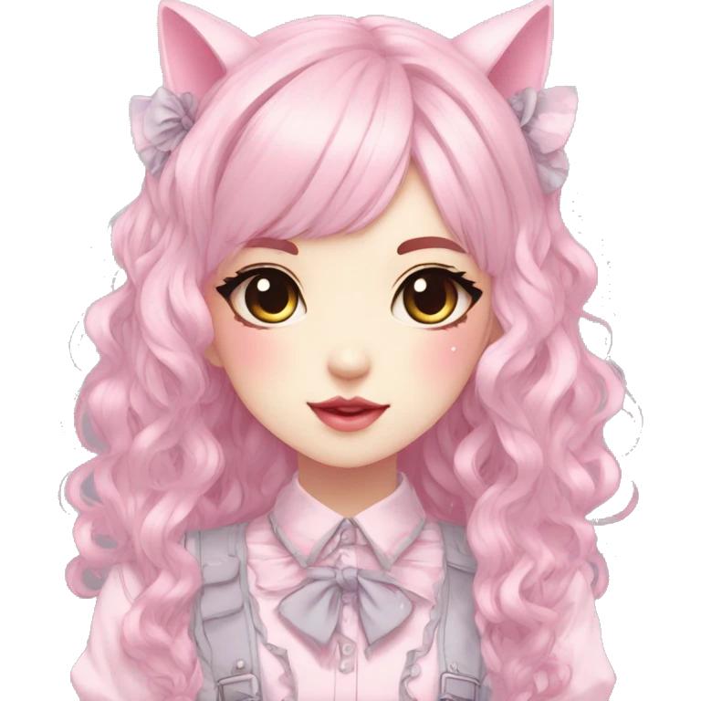 Pastel Kawaii Cute Beautiful Elegant Pretty Anime Punk Lolita Catgirl emoji