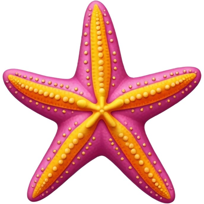 Pink orange and yellow starfish emoji