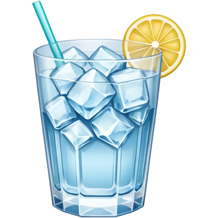 Crushed ice for cocktail but not in a glass emoji