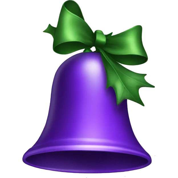 Purple Christmas bell emoji