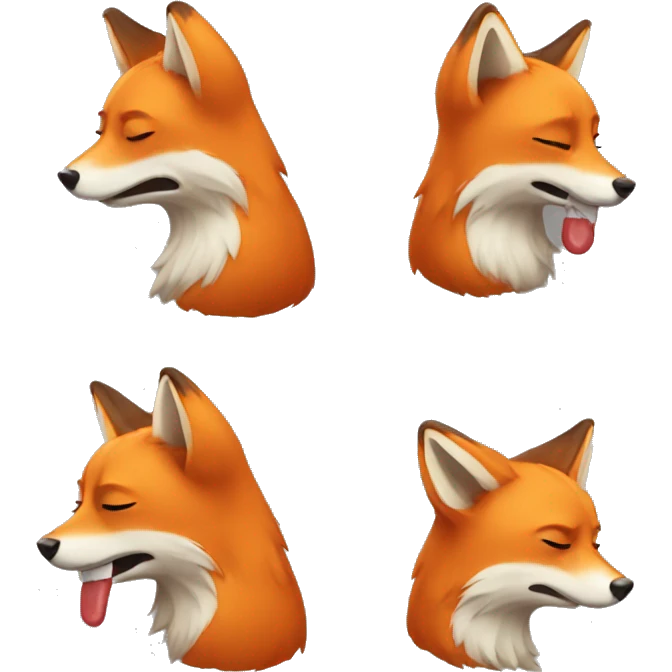 fox having a fever emoji