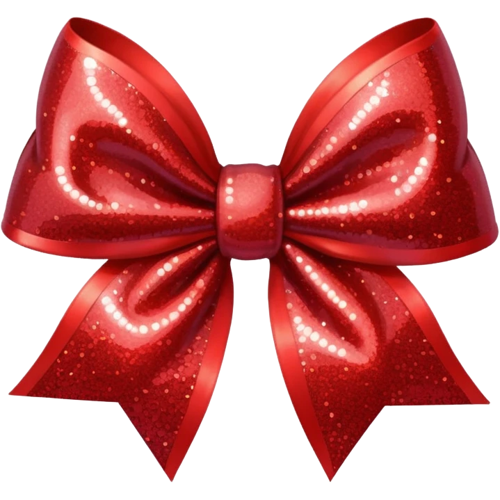 red glitter bow emoji