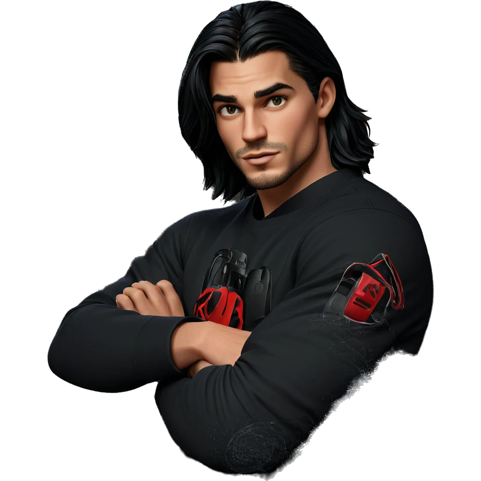 bearded boy with black hair emoji