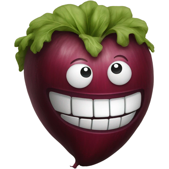 happy beetroot shows great emoji