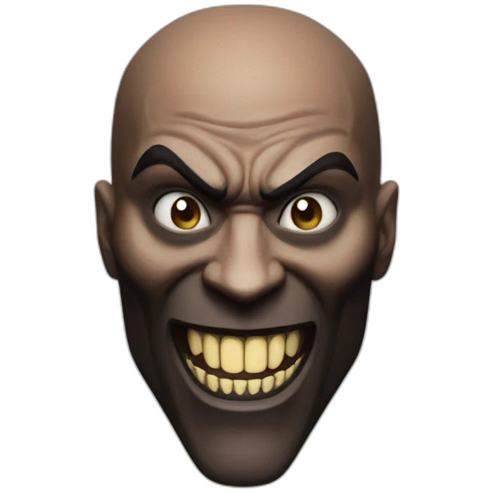 Mortal Kombat baraka, sharp scary teeth, bald head emoji