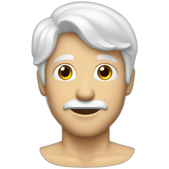White drealocks man emoji
