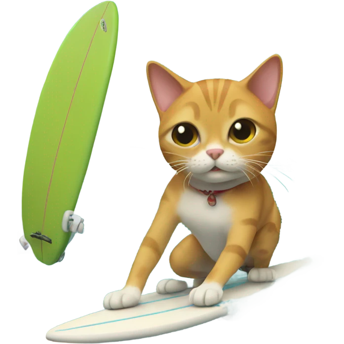 Surfing cat emoji