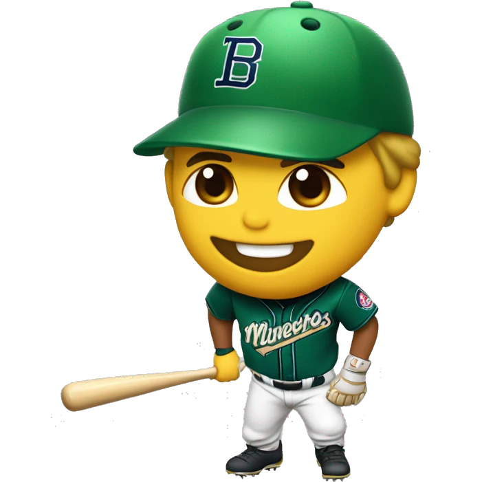 jugador de beisbol de equipo mineros, ponle una M en la cachucha emoji