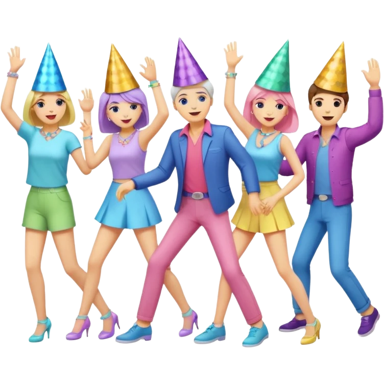festival vibes disco pastel colours emoji