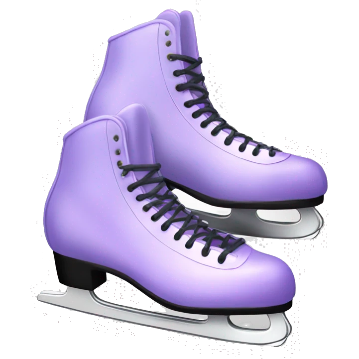 Lilac ice skates realistic  emoji