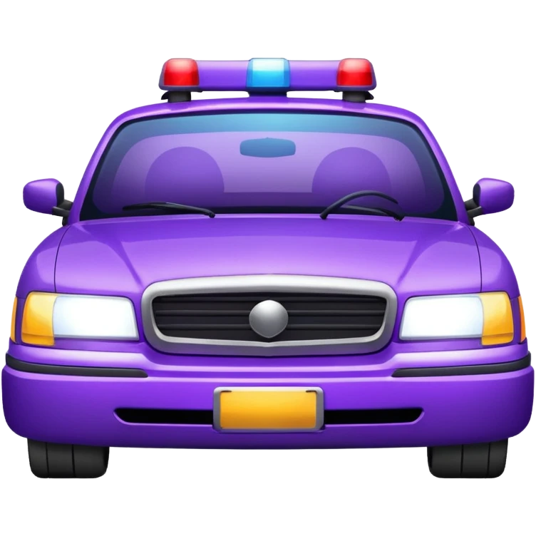 glitter purple police car light emoji
