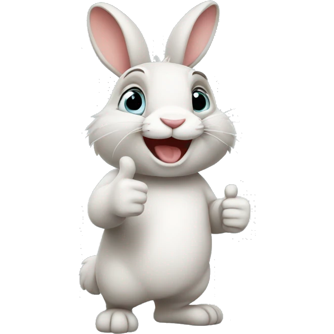 Rabbit giving thumbs up emoji