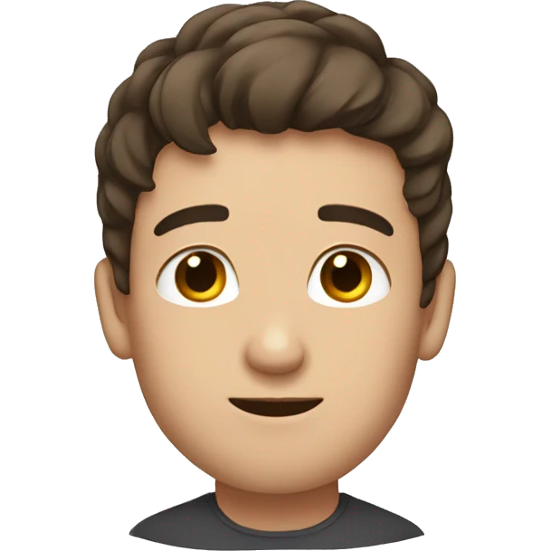 A brunette male getting his head pat emoji