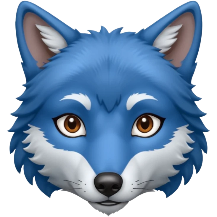 A female blue wolf  emoji