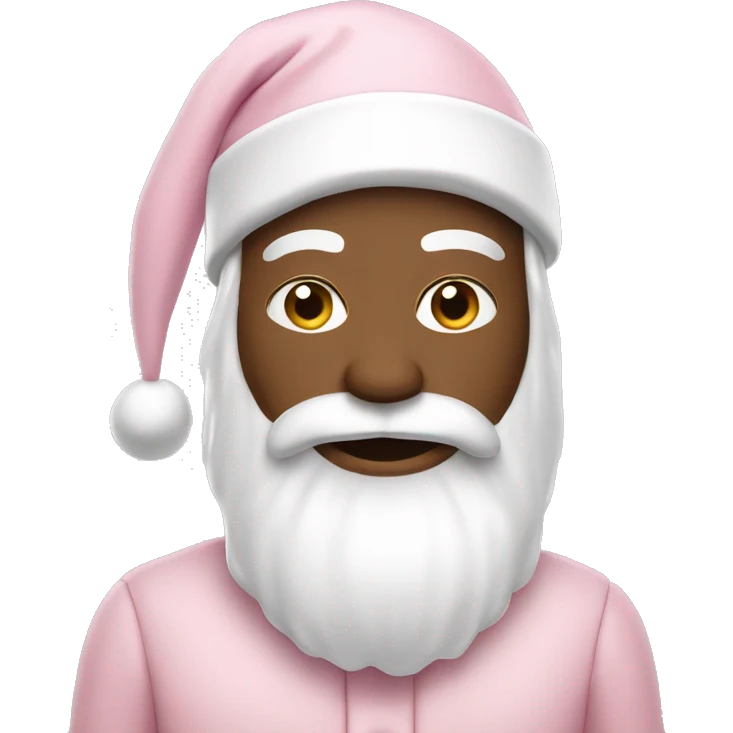 Pastel pink white Santa  emoji