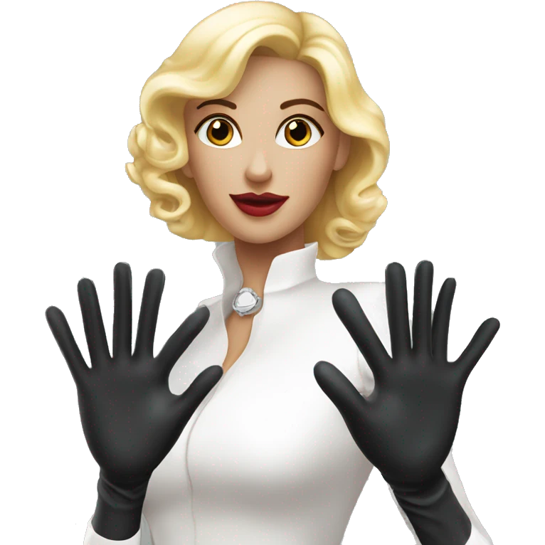 Black Latex gloves blonde elegant woman emoji