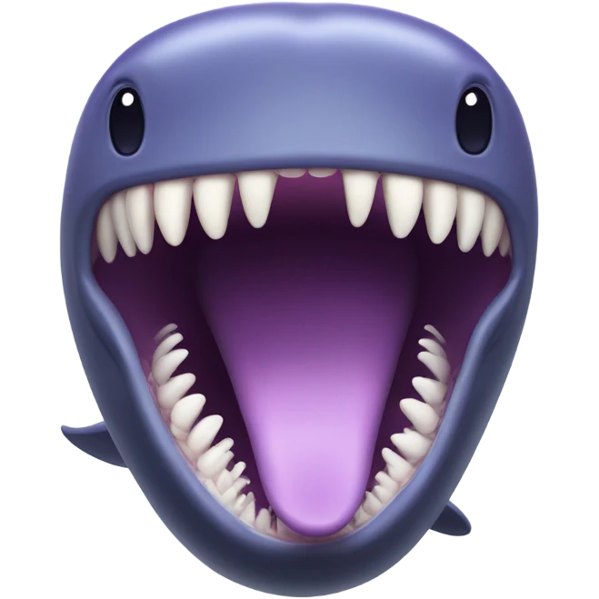 purple sperm whale with open mouth emoji