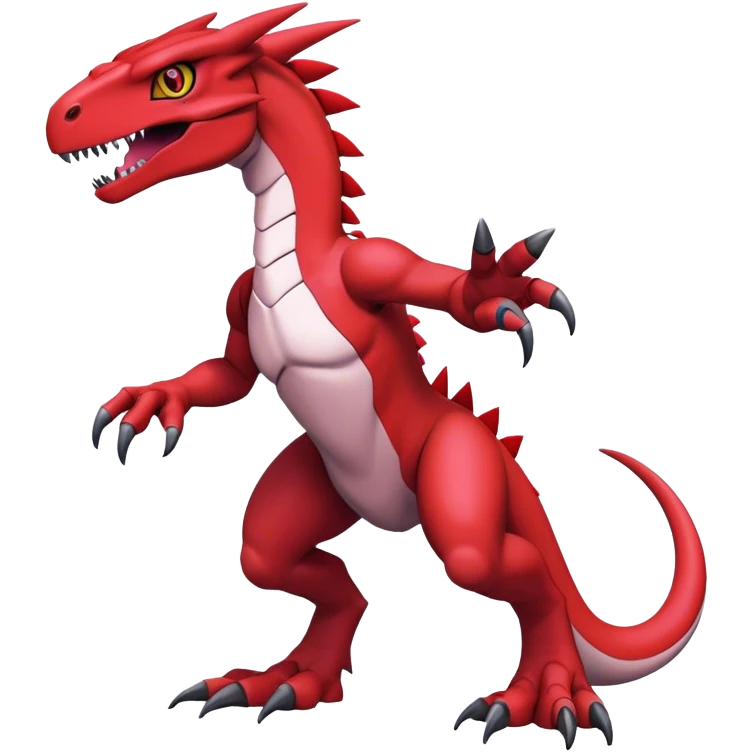  Cool Edgy Digimon-Fakemon-Guilmon-Genesect-Velociraptor-Dragon full body emoji