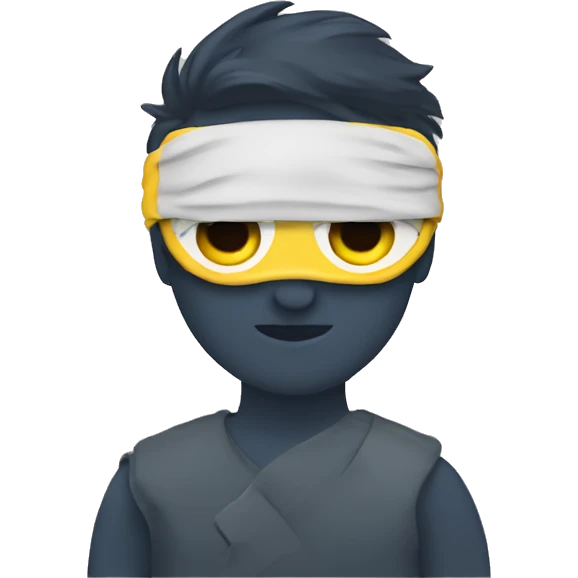 Gojo with eye mask emoji