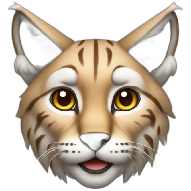 Lynx with big ears emoji