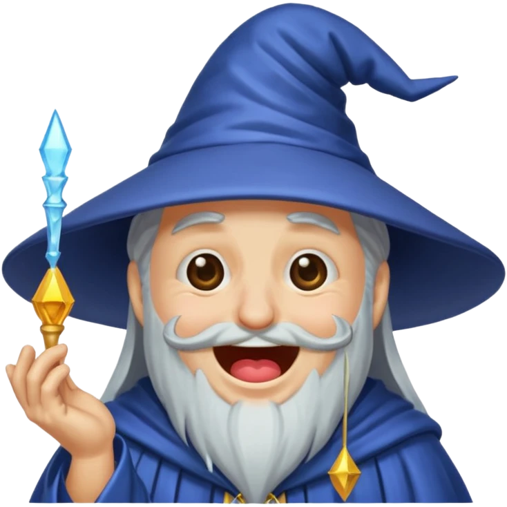 wizard who is laughing and crying at the same time  emoji