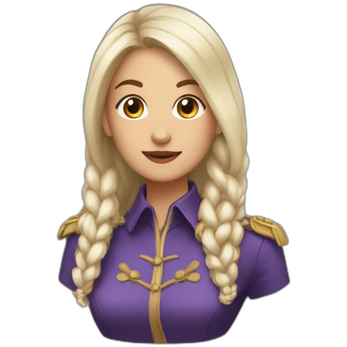 Девушка с волосами вверх emoji