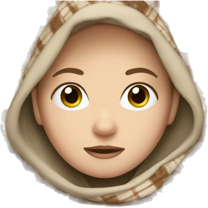 White girl in blanket emoji
