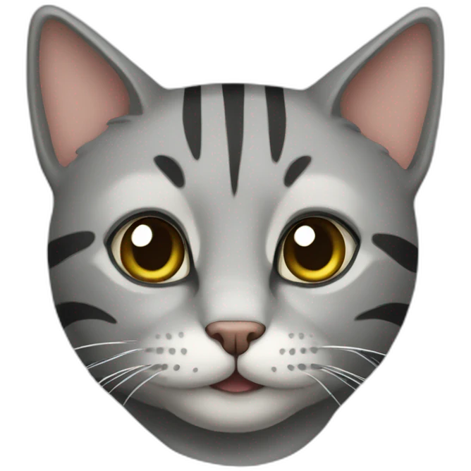 Grey stripes cat emoji