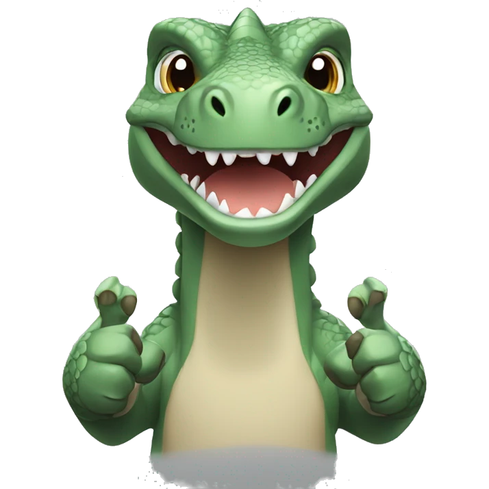 Komodo grey dragon thumbs up emoji