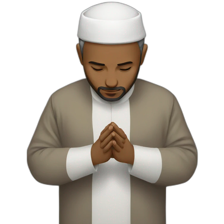 A muslim man praying  emoji