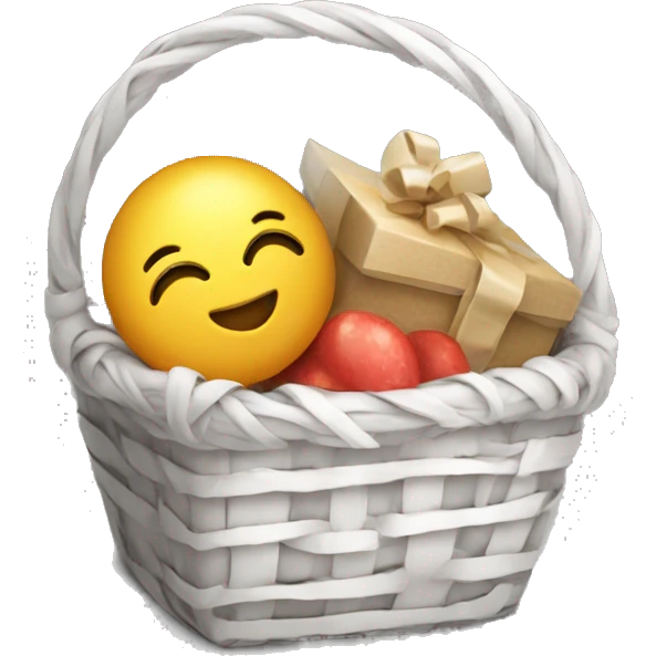 cute gift basket  emoji