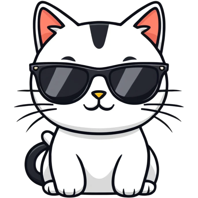 Cat with sunglasses emoji
