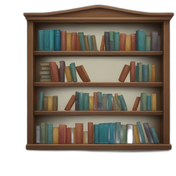 single shelf with books emoji