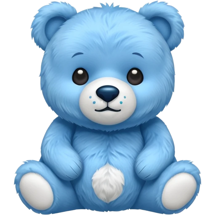 a blue bear with the diabetes awareness symbol emoji