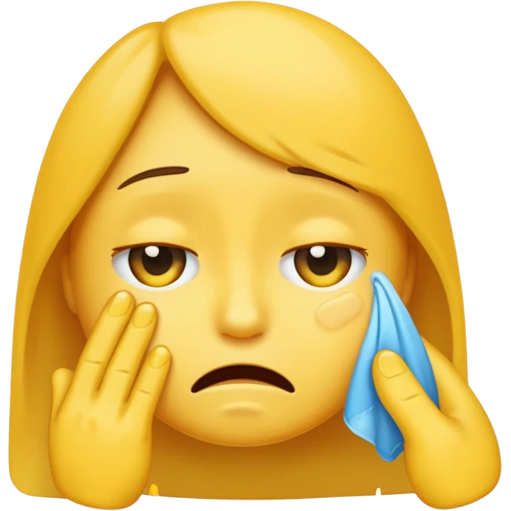 A emoji wiping off tears emoji
