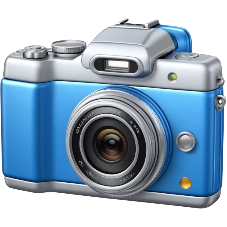 Transform this into a stylized 3D emoji-style icon of a retro [Olympus Stylus 300 Digital] emoji