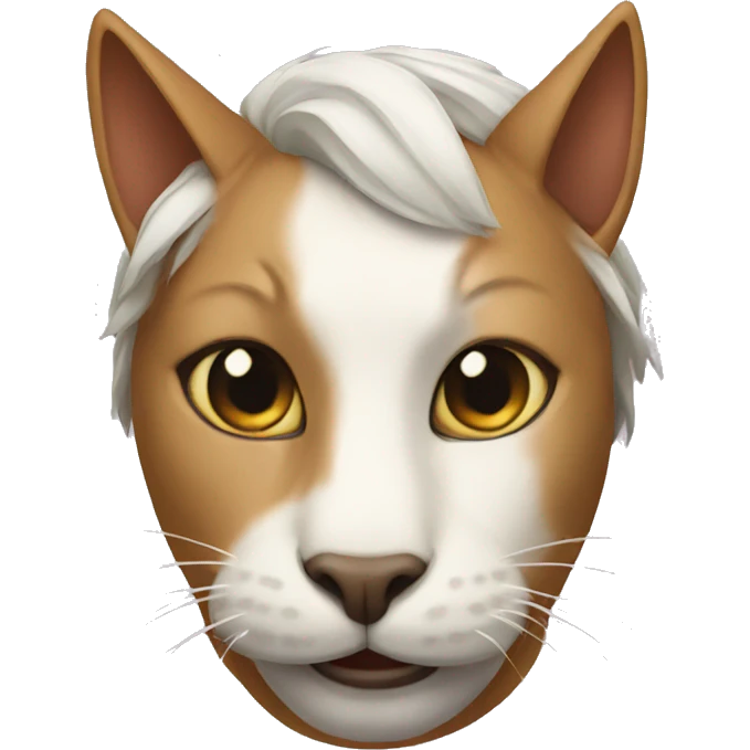 Cat with a horse mask on  emoji