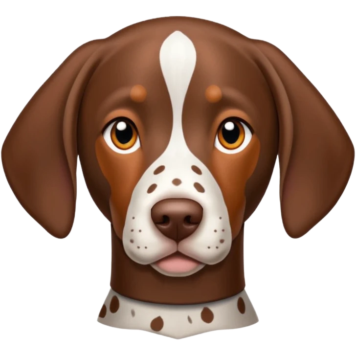 white and orange spotted german short haired pointer no tail emoji