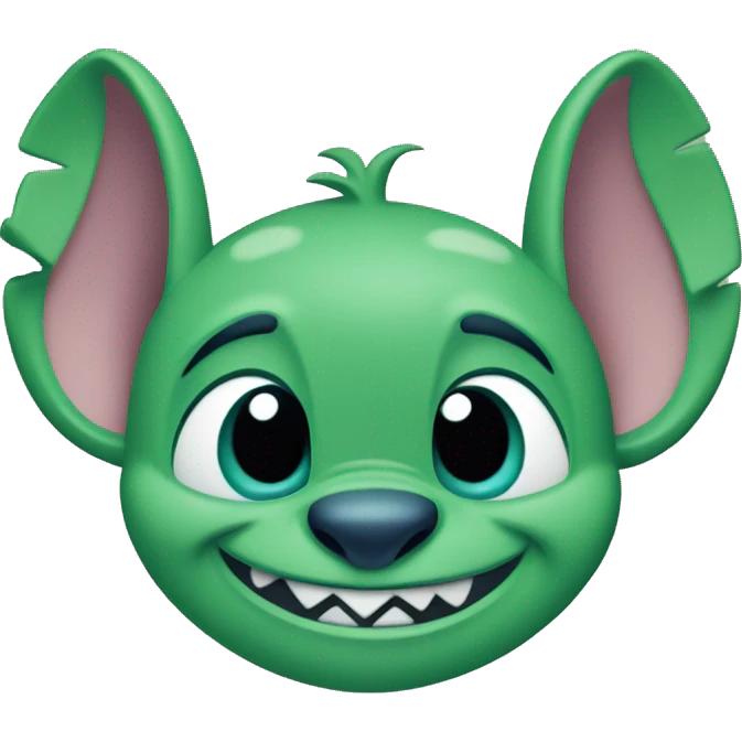 Green Disney Stitch emoji
