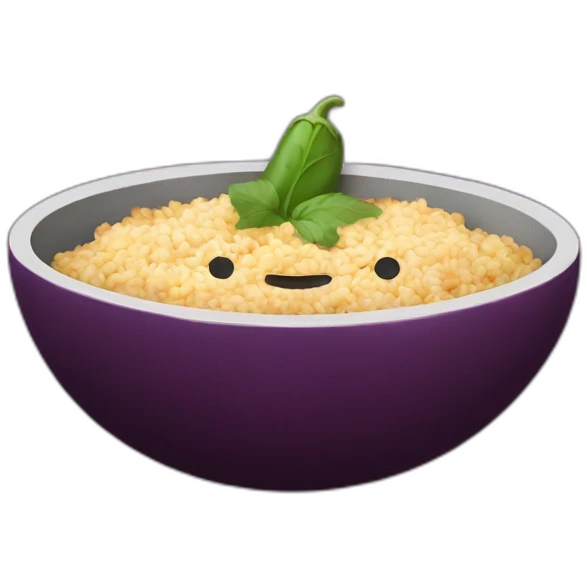 Aubergine Indian Food Bowl emoji