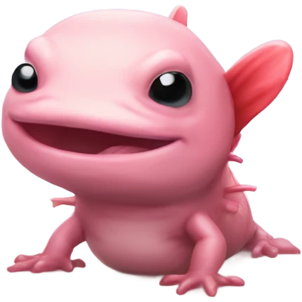 Axolotl giving a kiss emoji
