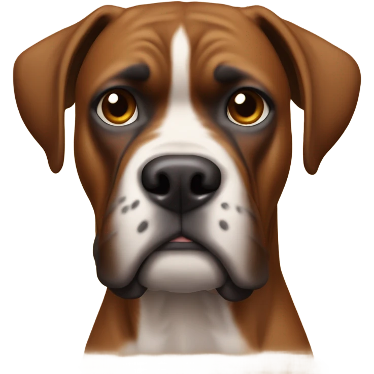 Brown boxer dog  emoji