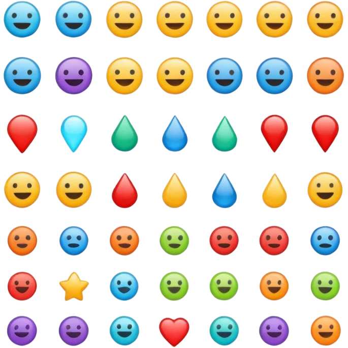 Vector minimalistic icons emoji