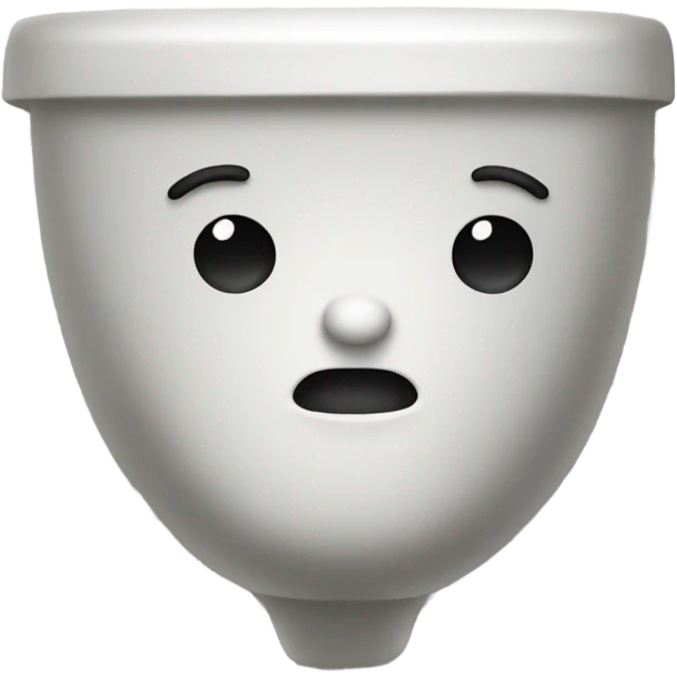 Toilet with a head on it emoji